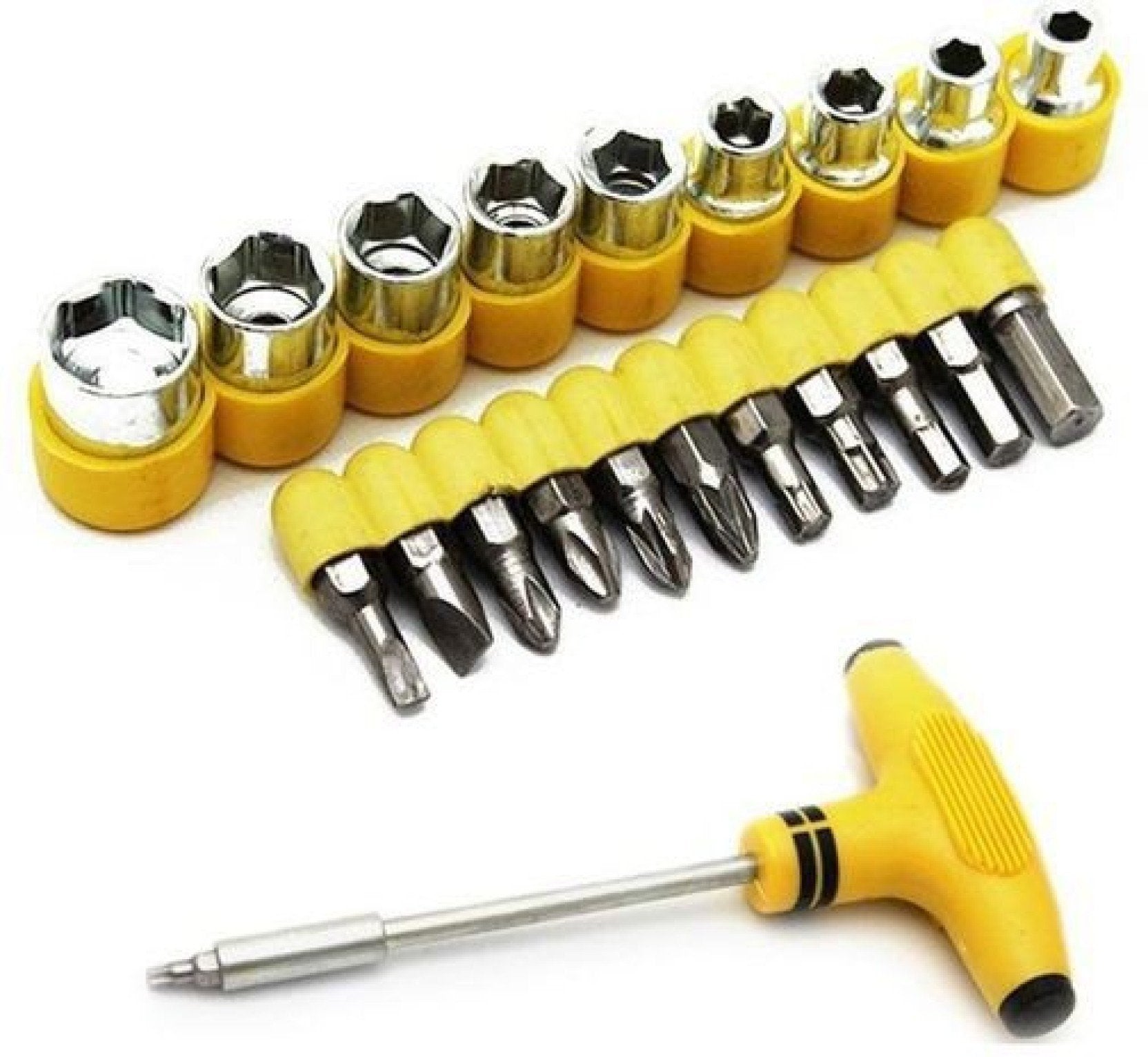 0451 -24pcs T shape screwdriver set Batch Head Ratchet Pawl Socket Spanner hand tools - SkyShopy 0451 -24pcs T shape screwdriver set Batch Head Ratchet Pawl Socket Spanner hand tools - SkyShopy